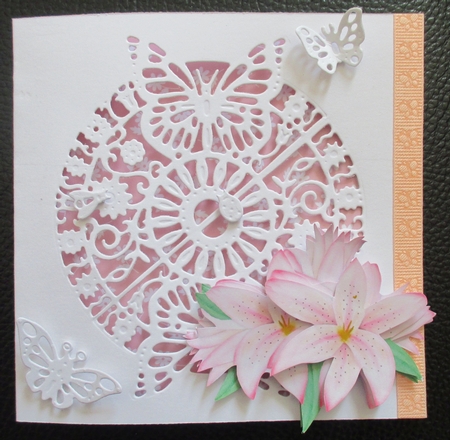 Daisy Doodle in Peach - A4 Background Sheet by Davina Rundle