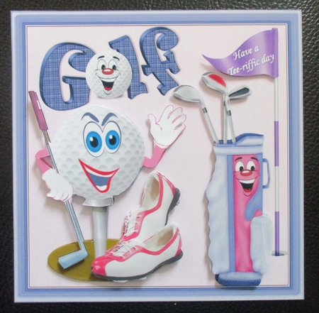 8x8 Im smiling because Im a golfer ladies mini kit by Davina Rundle