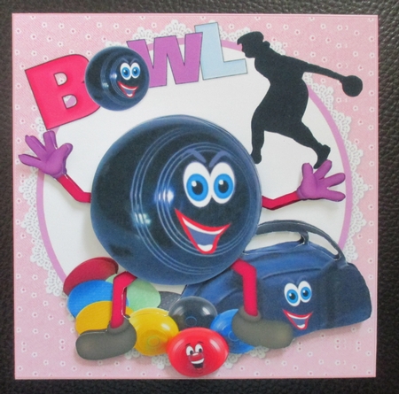 7x7 Im smiling because Im a lady crown green bowler mini kit by Davina Rundle