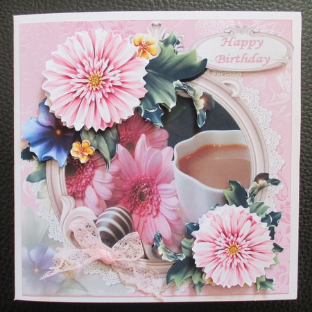 8x8 Summer flowers with tea and flowers mini kit by Davina Rundle