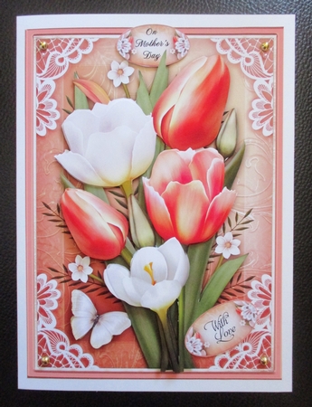 White Orange Tulips and Crocus Mini Kit  by Davina Rundle