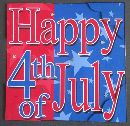 4th July Independence Day Scalloped Corner Topper   by Davina Rundle
