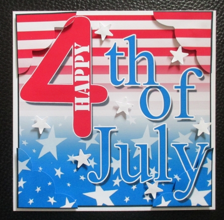 4th July Independence Day Scalloped Corner Topper   by Davina Rundle