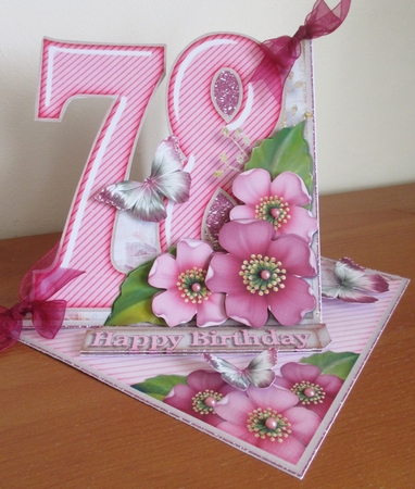 Vintage Easel 78th Birthday Card Kit 1178 by Davina Rundle