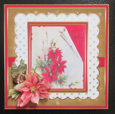 Poinsettias and candles by Davina Rundle