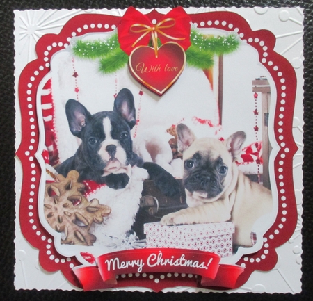 CHRISTMAS PUPPIES TOPPER by Davina Rundle