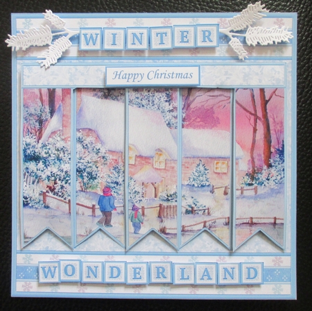 WINTER COTTAGE Christmas 7.5 Quick Card Kit Create Any Name Alphabet in 2 sizes by Davina Rundle
