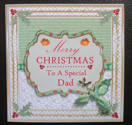 Merry Christmas To A Special Dad Vintage Topper by Davina Rundle