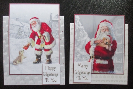Santa and Lab Puppy & Santas Special Delivery Toppers by Davina Rundle