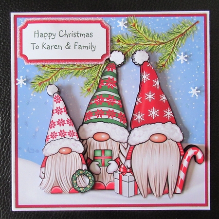 Christmas Frosted Edge Double Layer Sentiment Tag Including Gold and Silver by Davina Rundle