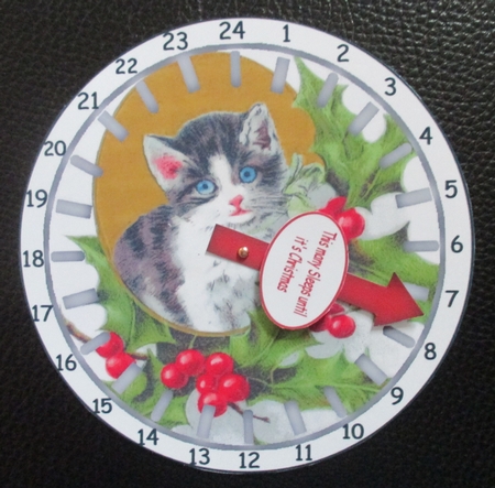 advent clock cat by Davina Rundle