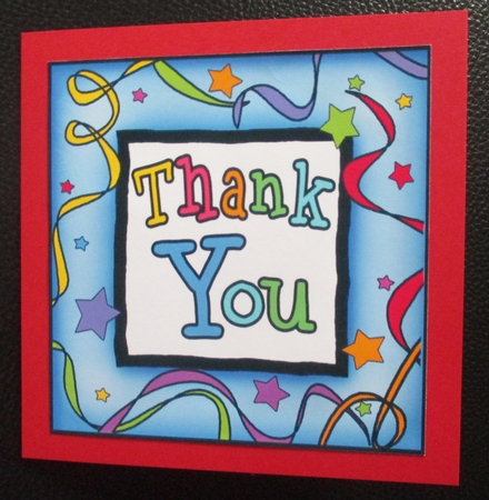 8 x 8 Thank You Scalloped corner Topper by Davina Rundle
