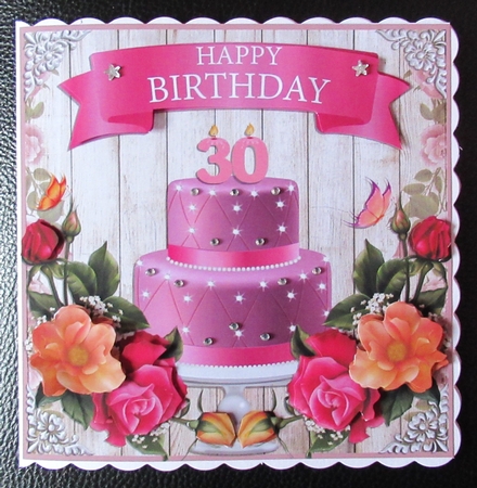30TH BIRTHDAY CAKE & FLOWERS by Davina Rundle