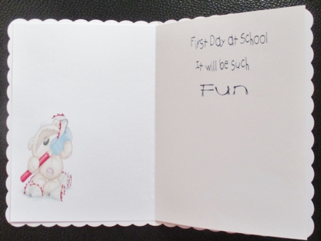 1st Day at School  Insert by Davina Rundle