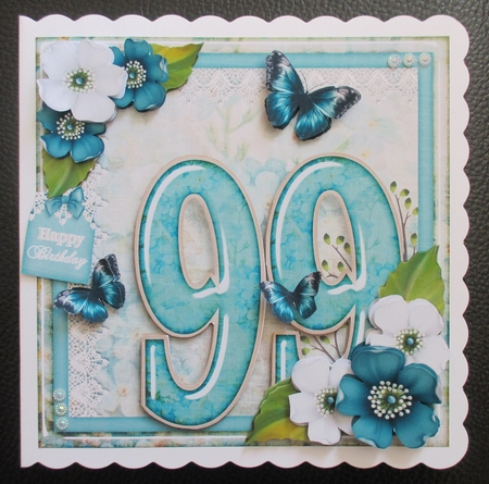Vintage Birthday 99 Card Topper Kit 1180 by Davina Rundle