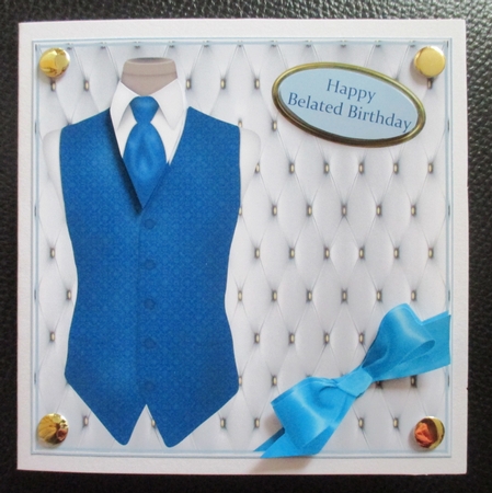 WAISTCOAT BIRTHDAY GET WELL GREAT DAY THANK YOU 2 by Davina Rundle