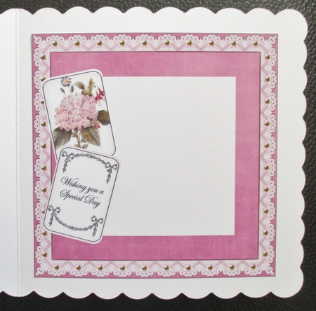 Pink Floral Mix Special Day 2 Card Lattice Insert Panel by Davina Rundle