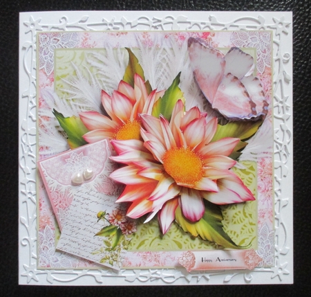 The Dahlia Letter card Front Kit by Davina Rundle