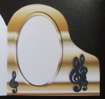 Baby Grand Piano - Gold Insert by Davina Rundle