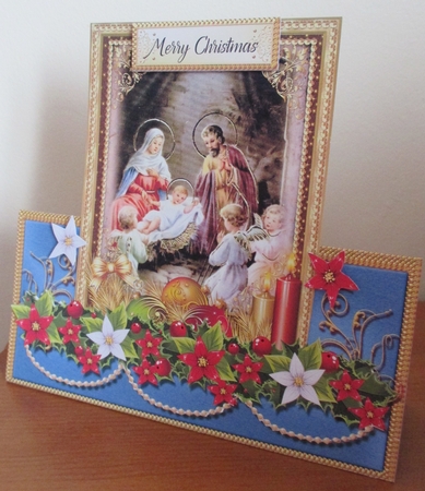 Nativity Scene Blue Tent Card  Kit  5 by Davina Rundle