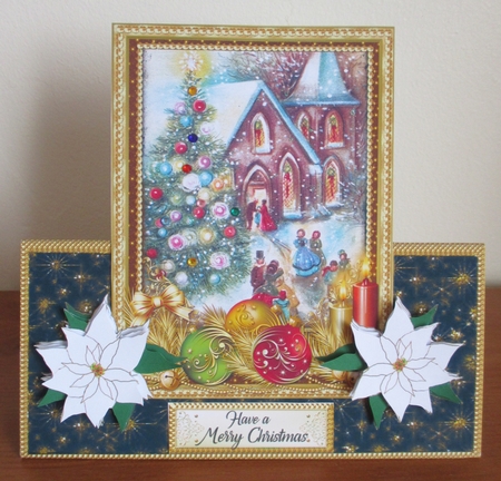 Vintage Christmas Church Tent Card Mini kit.5 by Davina Rundle