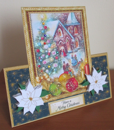 Vintage Christmas Church Tent Card Mini kit.5 by Davina Rundle