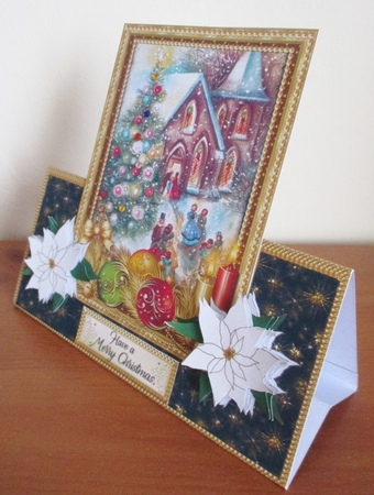 Vintage Christmas Church Tent Card Mini kit.5 by Davina Rundle