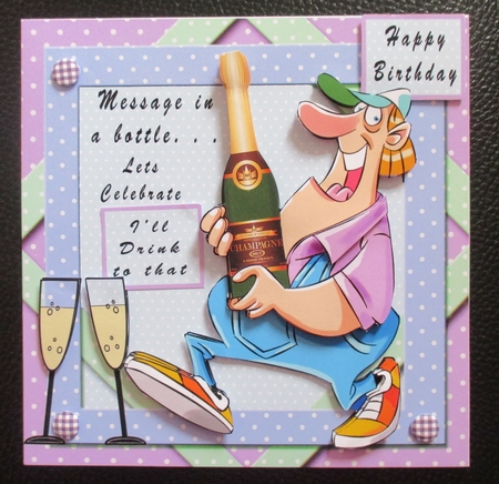 Message In A Bottle - decoupage by Davina Rundle