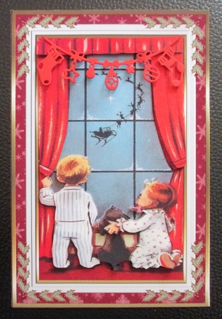 We Love Christmas Decoupage Vintage Topper by Davina Rundle