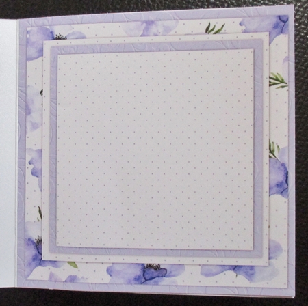 Lavender Poppies Card Topper INSERT by Davina Rundle