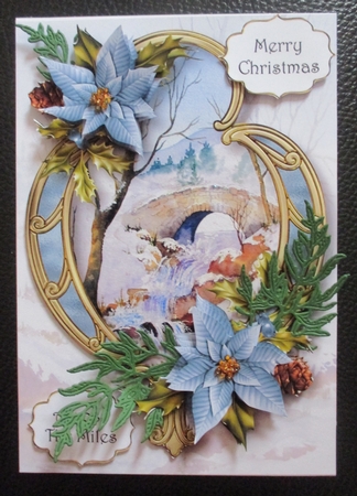 Christmas Golden Frame - The Winter Bridge by Davina Rundle