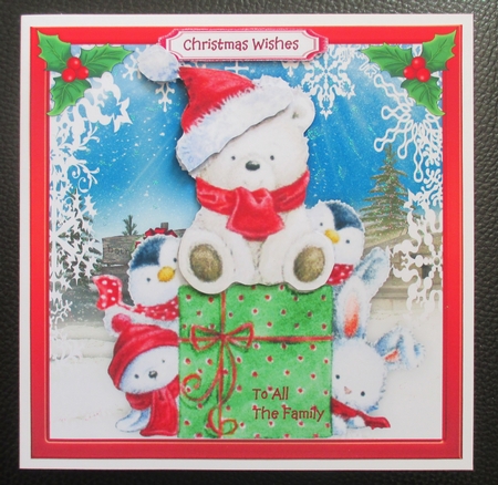 8x8 Santa  Teddy and Friends  by Davina Rundle