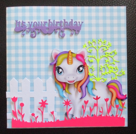 RAINBOW UNICORN STEP BY STEP SHEET by Davina Rundle