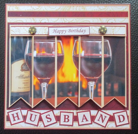 CHRISTMAS CHEER RED WINE Christmas or Birthday 7.5 Quick Card Kit Create Any Name Alphabet in 2 sizes by Davina Rundle