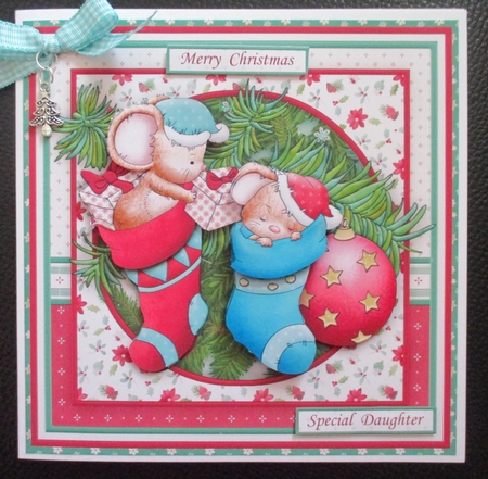 HAVE YOURSELF A MERRY MICEY CHRISTMAS 8x8 Decoupage & Insert Mini Kit by Davina Rundle