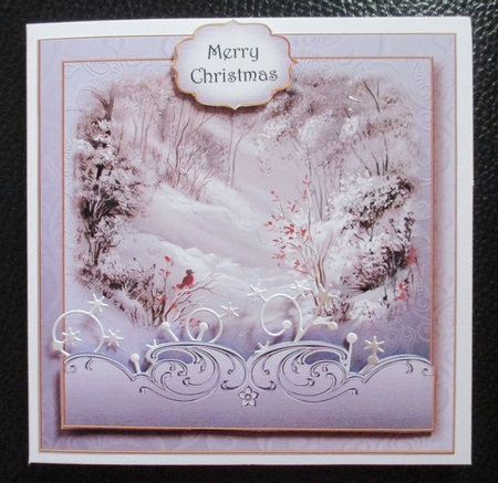Watercolour Christmas - Sunbeams On The Snow 8x8 by Davina Rundle