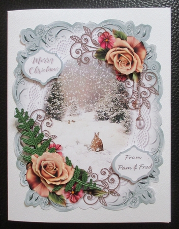 Teal Winter Scene A5 2 by Davina Rundle
