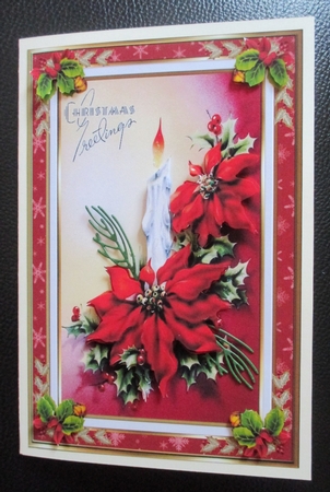 Christmas Vintage Poinsettia Topper by Davina Rundle