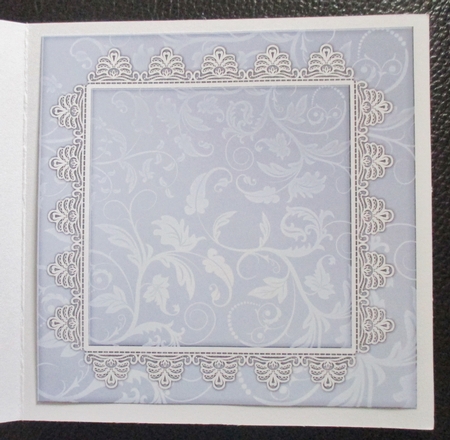 Card Topper Lace  Vintage Blue by Davina Rundle