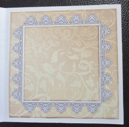 Card Topper Lace  Vintage Cream by Davina Rundle