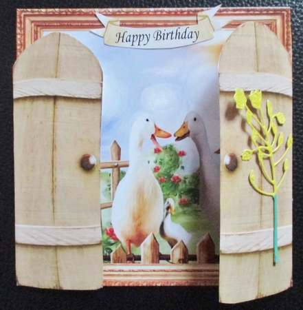 THROUGH GARDEN GATES  MULTI USE GET WELL BIRTHDAY ETC 6x6 DOWN ON THE FARM 4 by Davina Rundle