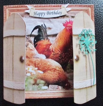 THROUGH GARDEN GATES  MULTI USE GET WELL BIRTHDAY ETC 6x6 DOWN ON THE FARM 7 by Davina Rundle