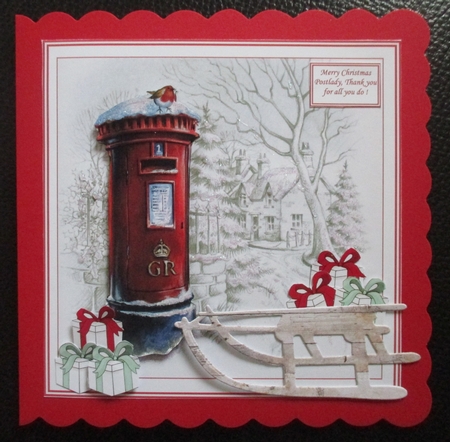 6x6 POSTMAN / LADY MAILMAN / LADY MERRY CHRISTMAS by Davina Rundle