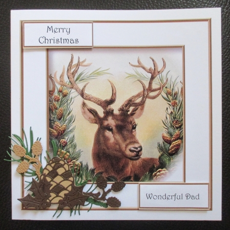 The Christmas Stag 8x8 by Davina Rundle