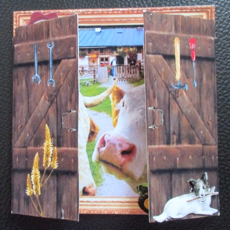 THROUGH THE BARN DOORS  MULTI USE 6x6 FIRST PRIZE FARMER by Davina Rundle