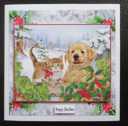 Christmas Script and Holly Border by Davina Rundle
