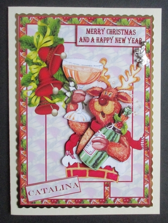 Christmas party animal A5 by Davina Rundle