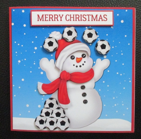 FOOTBALL SNOWMAN QUICK CARD SHEET 3 by Davina Rundle