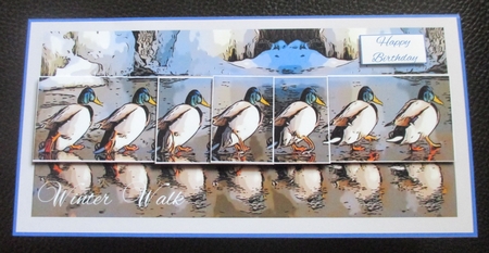 Ducks Out For A Winter Walk Christmas Or Birthday by Davina Rundle