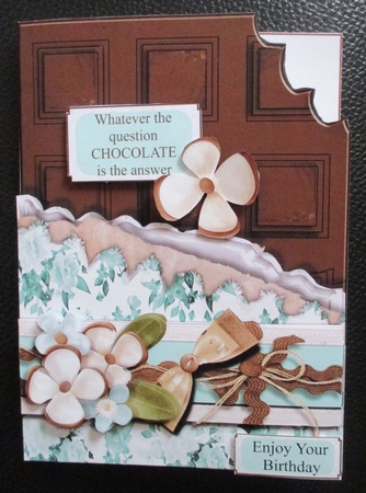 Chocolate Bar Shaped Card by Davina Rundle